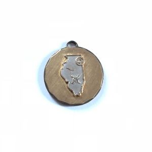 Illinois pendent charm real diamond